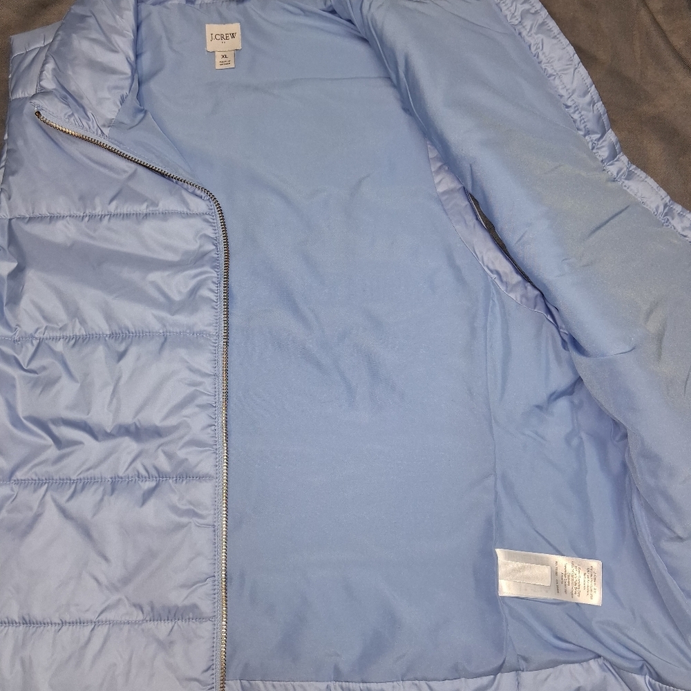 J. Crew Mountain Puffer Vest Sz XL Sky Blue Apparel - Picture 4 of 14
